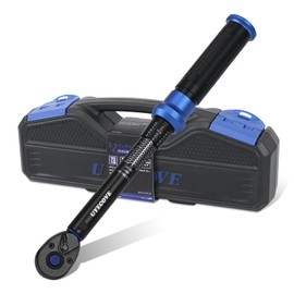 UYECOVE Torque Wrench for Bicycles, Road Bikes, Preset Type, 1/4 inch (6.35 mm) Insertion Angle, 1 - 25 N.m), Automatic Training, Mechanical, High Accuracy, ±3%, Double Scale, Left and Right Rotation, 72 Gears, 5° Feed Angle, Quick Removal, Compact, Portable, Manual, Mechanical, Easy to Read, Lightweight, Work Tool, Instruction Manual (English Language Not Guaranteed) Blue with storage case