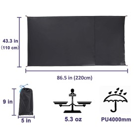 MIER Tienda de campaña para 1 a 2 Personas, Ultraligera, Impermeable, para Exteriores, Camping, toldo, Manta de Picnic, colchoneta de Piso, Ultraligera, para 2 Personas