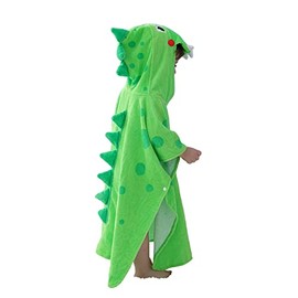 LOLANTA - Toalla de playa con capucha, 100% algodón, súper suave, absorbente, para niños y niñas (cocodrilo, 4-6)
