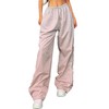 Shebote Womens Parachute Pants Wide Leg Baggy Pants Y2K Elastic