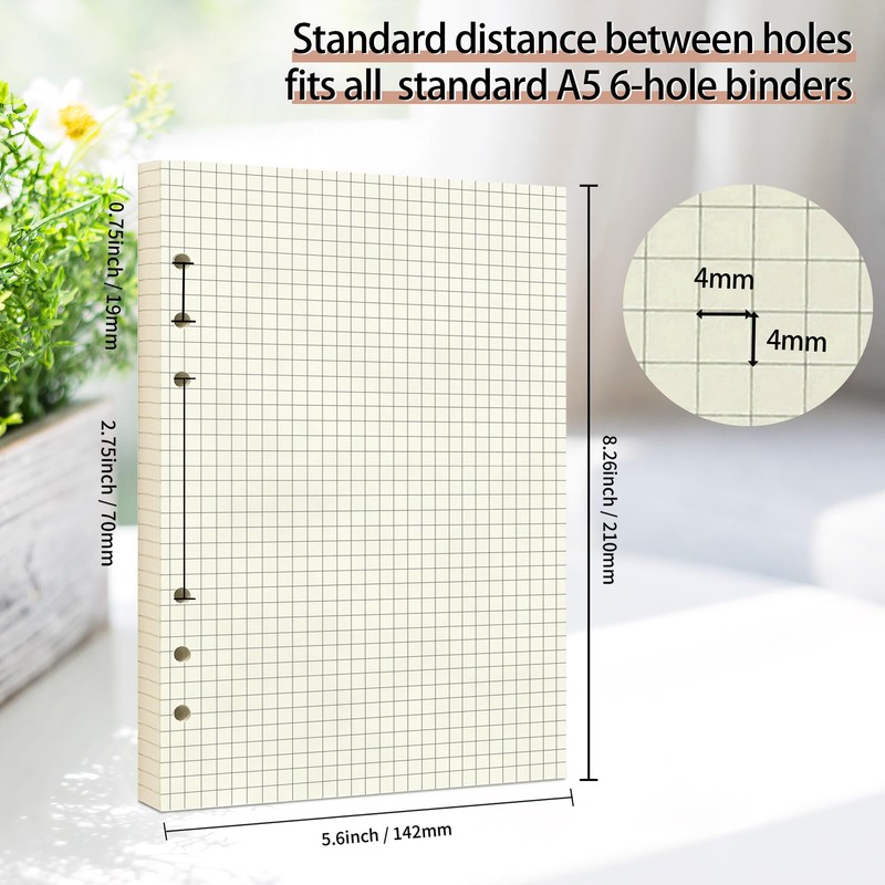 A5 Grid Refill Paper,100GSM A5 Graph Rule Paper/Quad Rule Filler