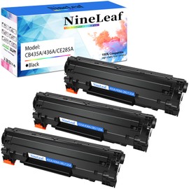 NineLeaf (1,500 Pages per Compatible Toner Cartridge Replacement for HP 35A CB435A to use in Laser Jet P1005 P1006 P1007 P1009 P1002 P1003 P1004 Printer (3 Pack Black)