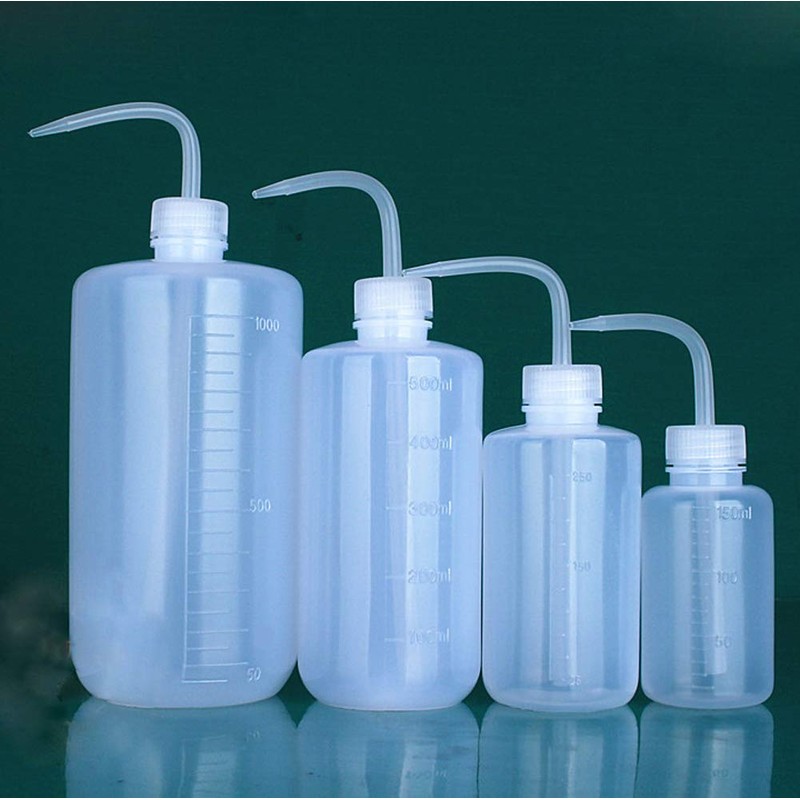 2 PCS 500ML 17.6OZ Plastic White Translucent Squeeze Wash Bottles