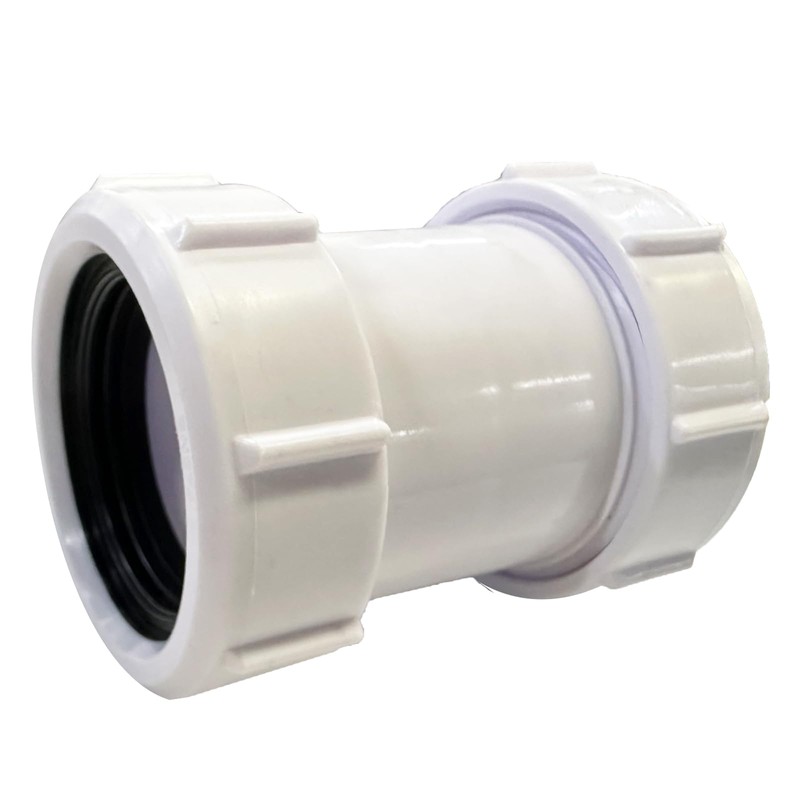 Straight Pipe Connector SENRISE 40mm PVC Pipe Connector Compression Joiner