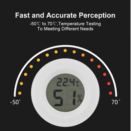 Zerodis Mini Digital LCD Thermometer Hygrometer for Pets Humidity Temperature Meter Thermal Hygrometer Incubators Reptiles Breeding Box Weather Station Greenhouse Cellar