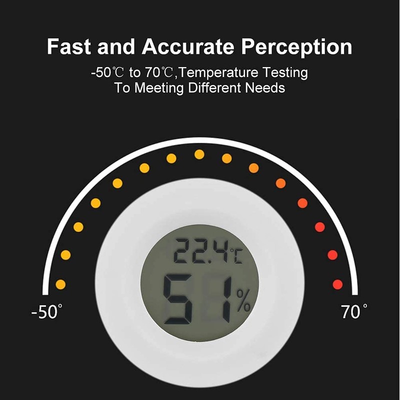 Zerodis Mini Digital LCD Thermometer Hygrometer for Pets Humidity Temperature