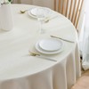 SPRICA Round Jacquard Tablecloth 160cm Water Resistance Solid Colour Table