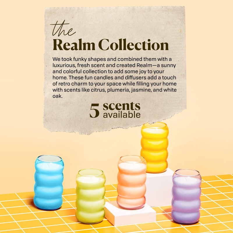 Paddywax Realm Artisan - Vela perfumada vertida a mano, 12