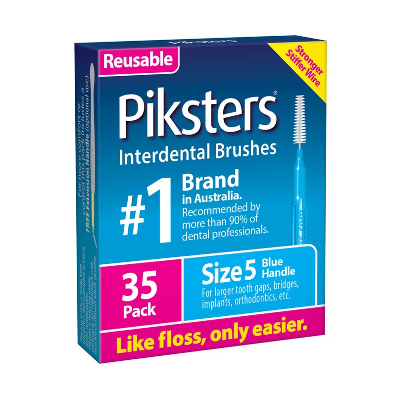 Piksters Piksters Interdental Brushes (35 Pack, Size 5 (Blue))
