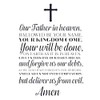 Fabric Panel 8"x8" Lord's Prayer Faith 100% Cotton Quilt Square