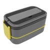 Lunch Box Double Layer Microwave Safe Leakage Proof Stainless Steel