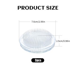 Flower Frog Kenzan for Ikebana Clear Plastic Frog Flower Arrangement Holder 2.76" Inch (70mm)3pcs