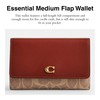 Coach Coated Canvas Signature Essential Medium Flap Wallet