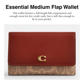 Coach Coated Canvas Signature Essential Medium Flap Wallet