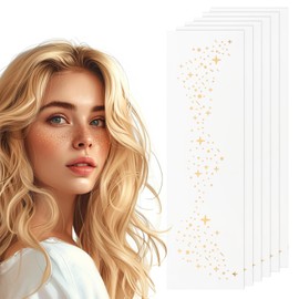 Hebterrka Pack of 6 Makeup Patches, Freckles Face Tattoo, Waterproof Temporary Artificial Freckles, Cute Makeup Accessories for Women, Faux Fake Freckles Tattoos