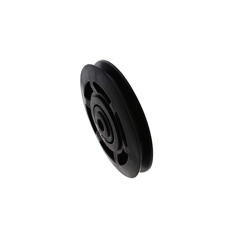 Pair of 95mm Universal Wearproof Black Bearing Pulley Wheel Cable