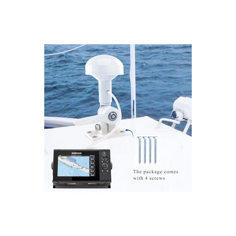 SignalPlus Boat GPS Navigation Antenna for Marine, 16.5FT Cable, BNC,