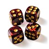Levarage 0037 4 Dice Red Marble 0.5 inch Square dice