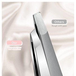 Tweezers and Nail Clipper Set with Case for Men Women, MORGLES 9 Pcs Professional Stainless Steel Tweezers No Gaps