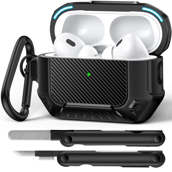 MOBOSI for Airpods Pro Case(2nd/1st Gen), Carbon Fiber AirPods Pro