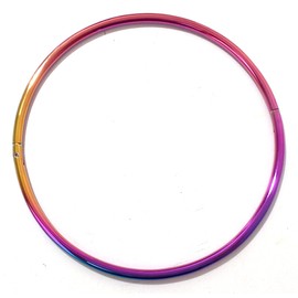 6MM Petite Thin Rainbow Eternity Collar Locking Slave Collar 17 inch