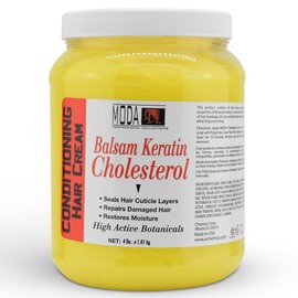 MODA - Cholesterol Deep Conditioning Hair Cream with Keratin, Panthenol, Collagen Amino Acids, Jojoba Oil, and Vitamin E – 64 Oz
