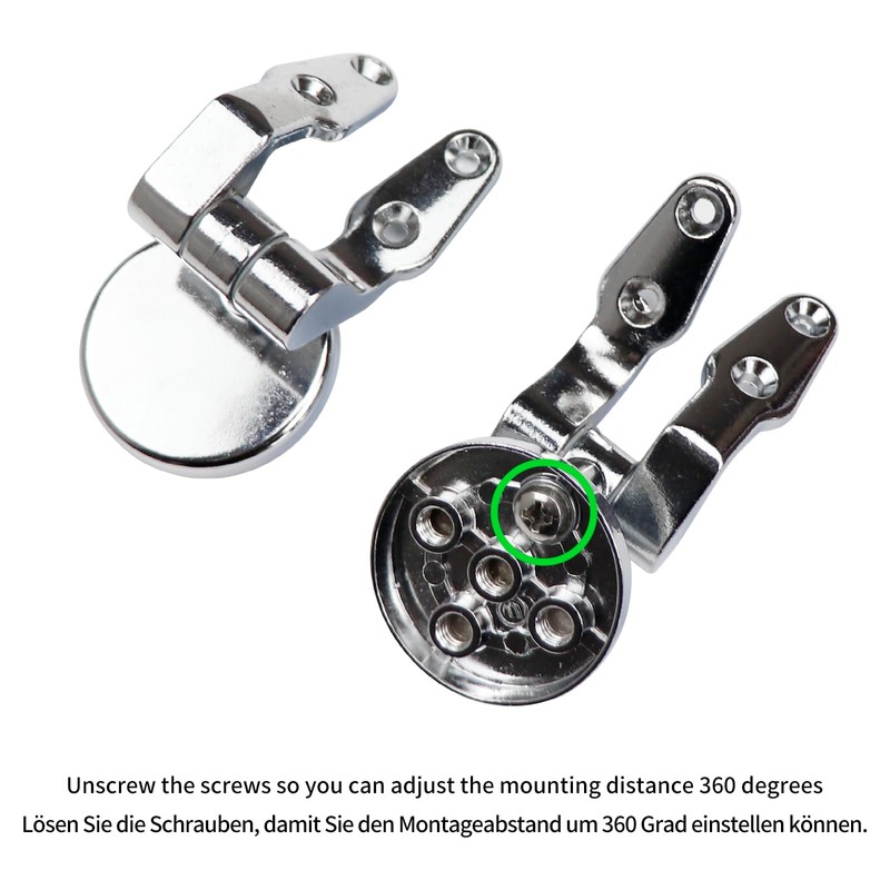Fanmitrk Toilet Seat Hinges Made of Zinc Alloy, Toilet Lid