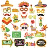 30PCS Day of the Dead Photo Booth Props, Halloween Party