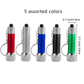 Bantoye 20 Packs Mini LED Flashlights, 2.7 Inch Pocket Flashlight Keychain 5 Bulbs LED for Kids, Camping, Party, 5 Colors