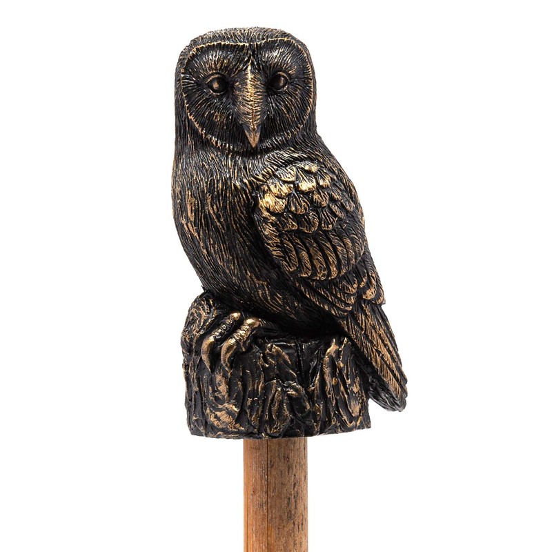 Cane Companions Decorative Barn Owl Stake Topper - Handmade Flower