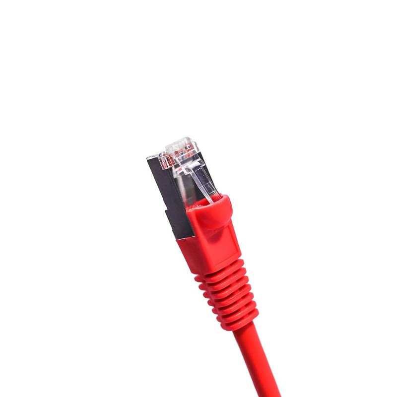 Cat5E Shielded Ethernet Patch Cable Red 100ft - Internet Cable