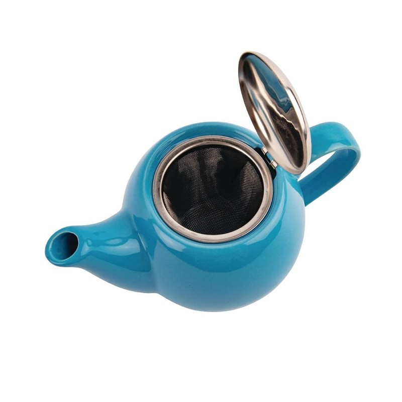 Olympia CAF� Teapot 510Ml Blue with New Useful Features for
