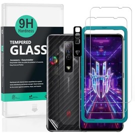 Ibywind para Redmagic 7 5G 6.8, 2 Protector Pantalla1 Protector Cámara1 Protector Trasera Fibra Carbono,Cristal Templado