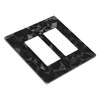 Black Geometry Double Decorator Wall Plate 2 Gang Rocker Light