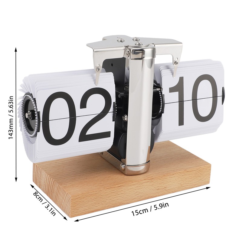 Retro Digital Flip Down Clock Flip Desk Clock Mechanical Battery