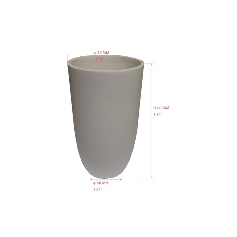 OTOOLWORLD 99.3% Alumina Crucible Al2O3 Aluminum Oxide Crucible Assay Crucible