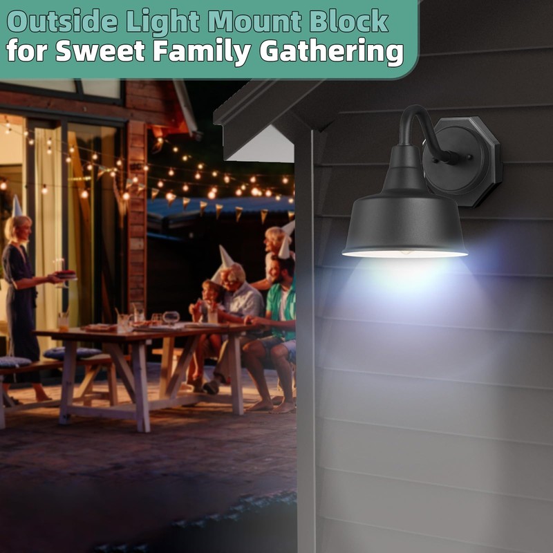 Vinyl Siding Light Mounting Block, Siding Mounting Block with Built-in