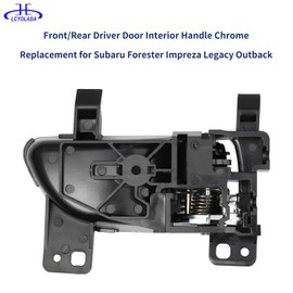 Lcyolada - Manija interior para puerta delantera o trasera izquierda del lado del conductor, compatible con Subaru Forester Impreza Legacy & Outback 2009-2019, chapado en cromo