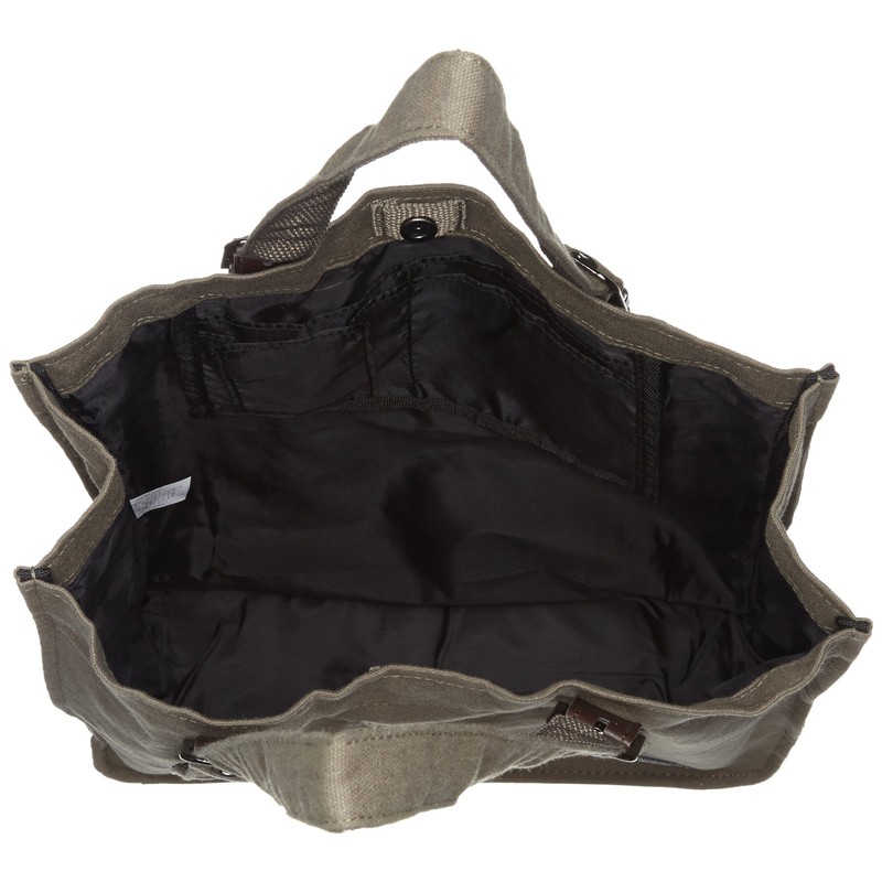 AOT Casual Vertical Tote Bag (B4 Compatible), Khaki