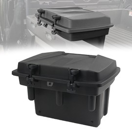 CPOWACE Rear Cargo Storage Box 21L Compatible with 2016-2025 Polaris Ranger/Ranger XP 500 570 900 1000, Polaris General 1000 Accessiories UTV Removable Waterproof Bed Box with Top Tool Tray