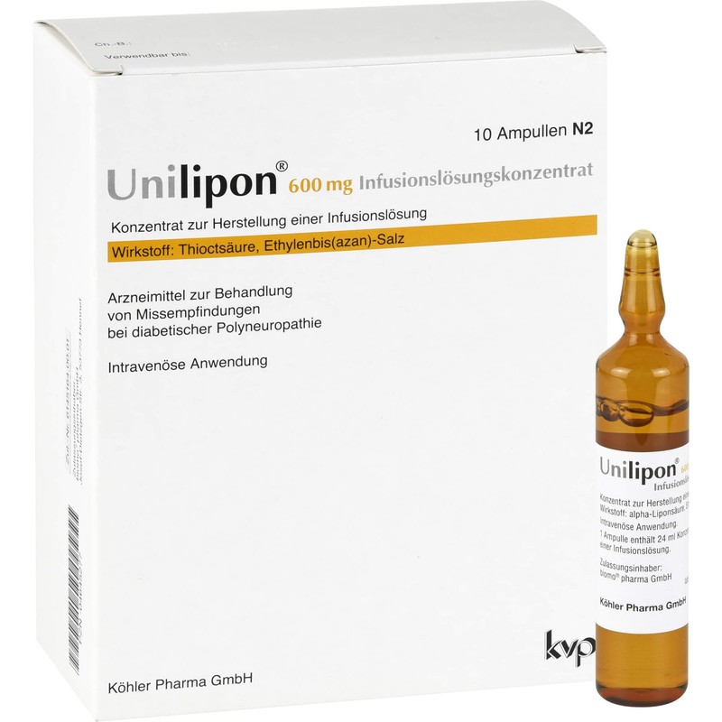 Unilipon 600 Infusion Solution Concentrate 1 x Pack of 10
