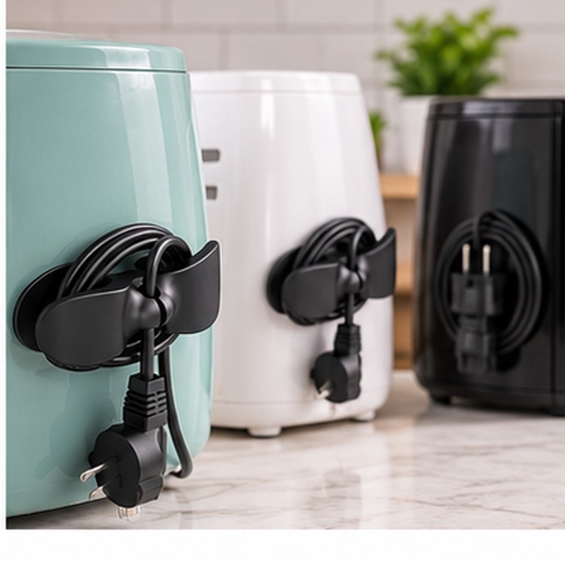 Adhesive Cord Organizer for Kitchen Appliances – Reusable Cable Winder