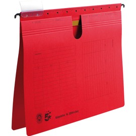 5 Star Hängehefter rot für DIN A4 Natronkarton (RC) 230g/qm Inh.5