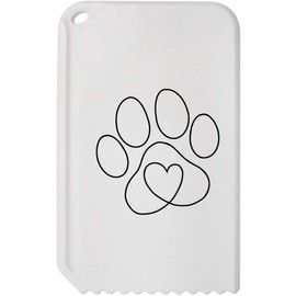 Azeeda 'Pawprint Heart' Plastic Ice Scraper (IC00041273)