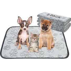 Qeils Reusable Puppy Pads, 2 Pack Washable Pee Pads for Dogs, Waterproof Non Slip Wee Wee pad, Absorbent and Leakproof Training Mats for Potty, Crate, Playpen, Bed, Sofa, 36"x 36"