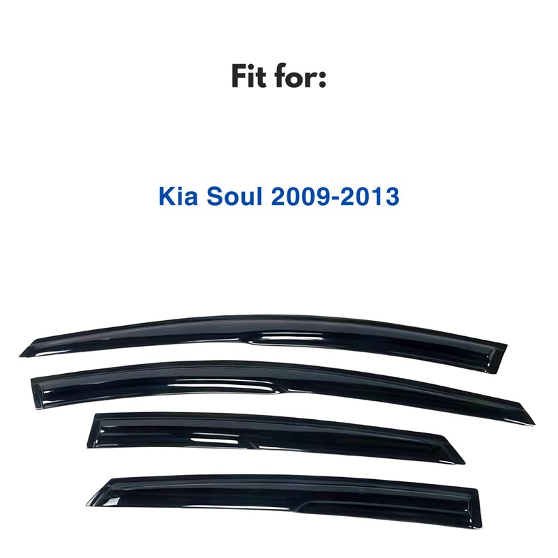 IG Window Visor for Kia Soul 2009-2013, Rain Guard Tape-On