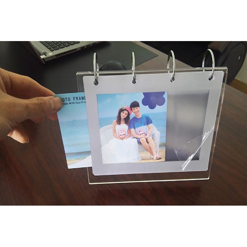 4x6 Flip Clear Slant Back Acrylic Sign Holder,V Type Desktop