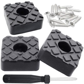 QY 12PCS Black Color Square Shape Rubber Non Slip Non Skid Feet Pad for Table Desk Chair and Sofa