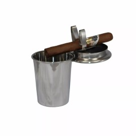 Stinky Cigar (2) STINKYCIGAR Car Ashtrays Chrome Finish Travel Stirrup Stinky Cigar Boat Golf