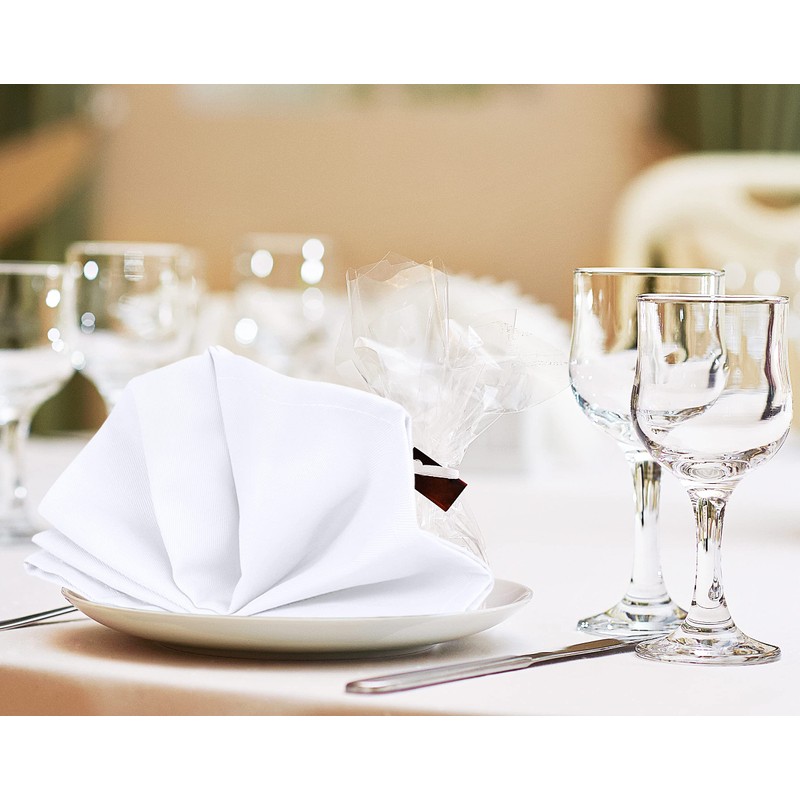 Utopia Kitchen White Cloth Napkins [12 Pack, 18x18 Inch] Absorbent
